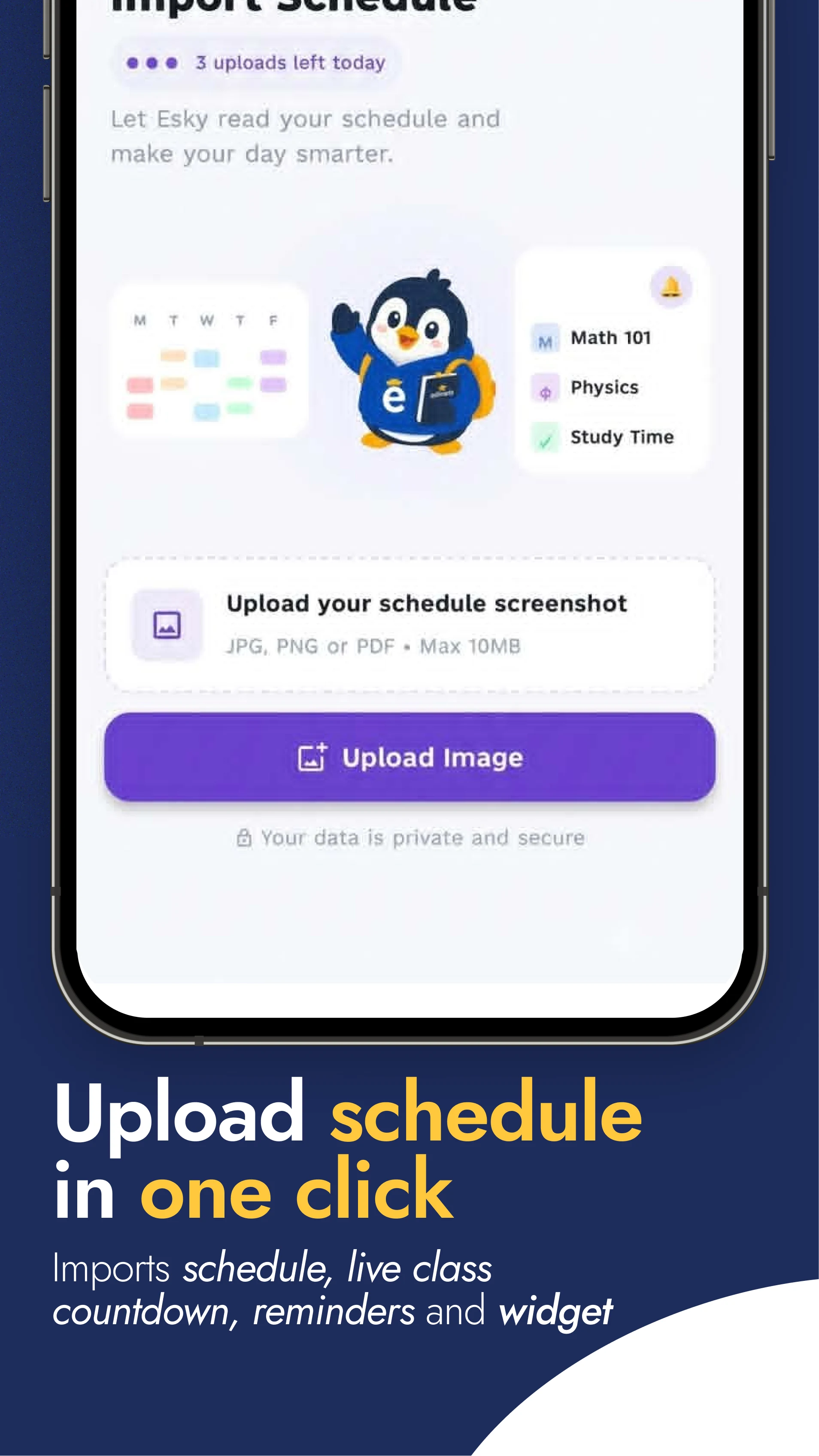 Eskwela: AI Schedule Scanner screenshot